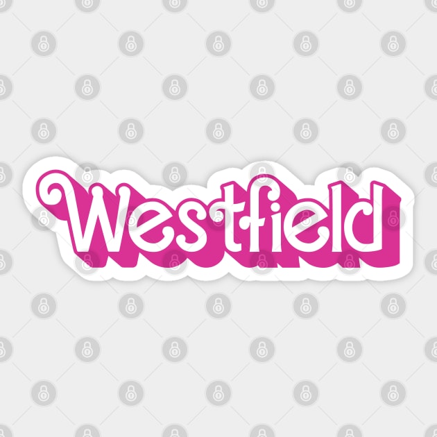 Town of Westfield New Jersey Doll Lettering Sticker by aircrewsupplyco